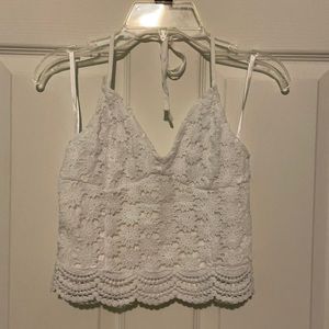 Hollister Lace Halter Crop Top